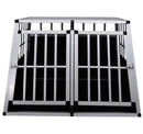 Trasportino per Cane in Alluminio con Parete Mobile e Chiusura 104x91x69 cm 