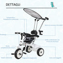 Triciclo per Bambini Maniglione Parasole Barra di Protezione in Metallo Deluxe 
