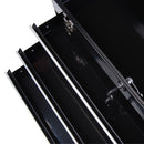 Cassetta Porta Attrezzi da Officina in Metallo Nero 54x22x29 cm 