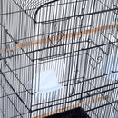 Voliera per Uccelli in Ferro con Vassoio nero 47.5x36x91 cm 