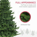 Albero di Natale Artificiale 180 cm 818 Rami con Apertura Automatica Verde 