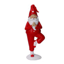 Babbo natale in yoga resina rosso cm 11x8xh31