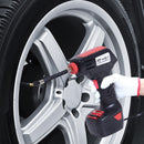 Compressore ad Aria Portatile con Pompa Elettrica Ricaricabile per Auto Moto Bici Nero e Rosso 