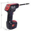 Compressore ad Aria Portatile con Pompa Elettrica Ricaricabile per Auto Moto Bici Nero e Rosso 