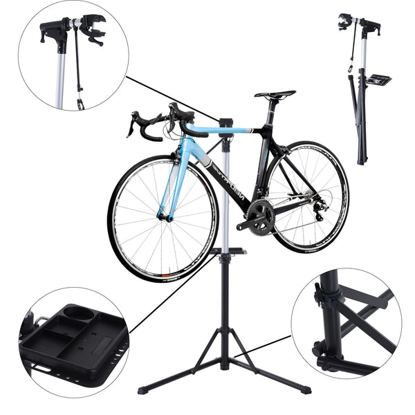 acquista Support de réparation et d'entretien de vélos en fer et PP 87,5x73x100-159 cm