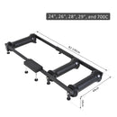 Rullo Bici Allenamento Lunghezza regolabile Nero 49x16x82-130 cm 