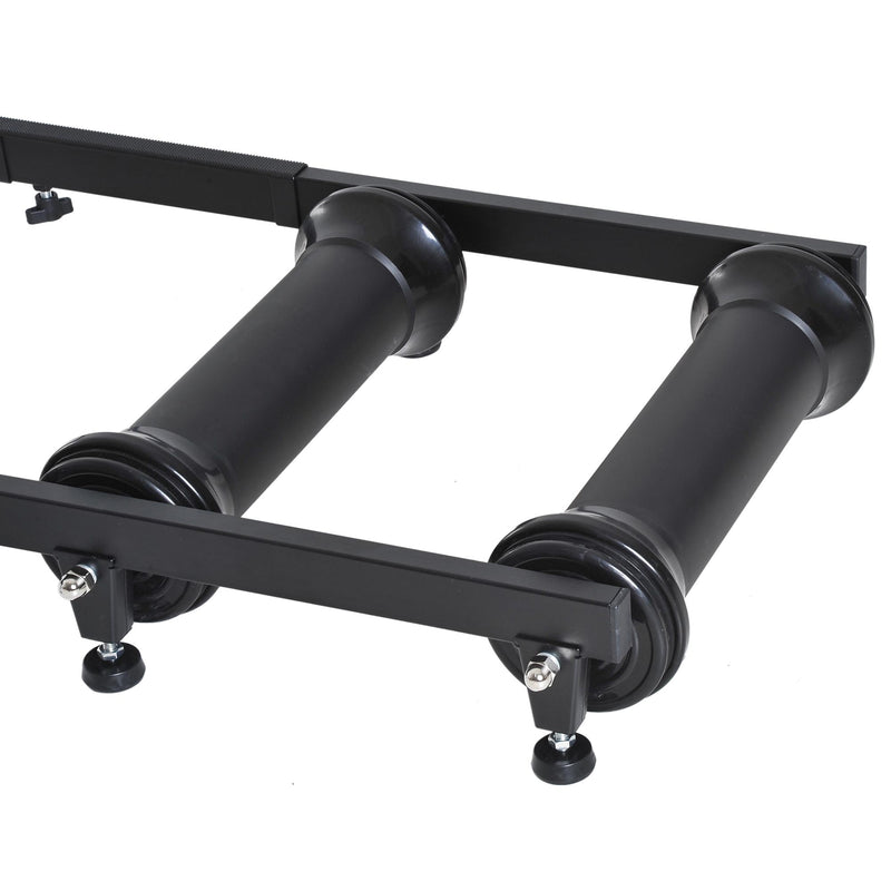 Rullo Bici Allenamento Lunghezza regolabile Nero 49x16x82-130 cm 