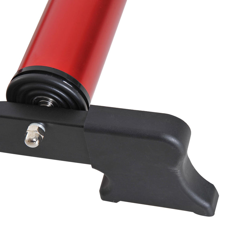 Rullo Bici Allenamento Lunghezza Regolabile Nero e Rosso 54x14.5x93-145 cm 