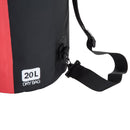 Sacca Impermeabile 20L in PVC con Custodia per Cellulare Nero e Rosso Ø25x61 cm 