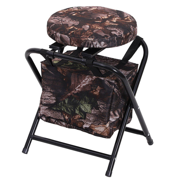 prezzo Chaise Pliante Pivotante avec Sac et Bandoulière Fer 38x33x48 cm Camouflage