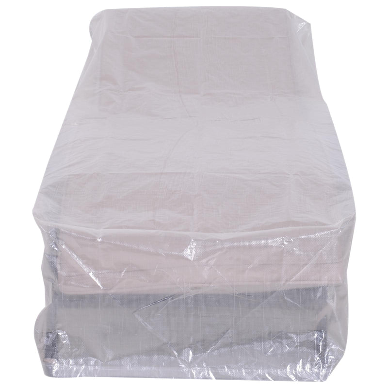 Telo Copertura per Sdraio da Giardino Impermeabile in PE Trasparente 200x75x40 cm 