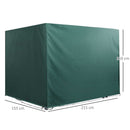 Telo Copertura per Dondolo e Mobili da Giardino Impermeabile Verde 215x155x150 cm 