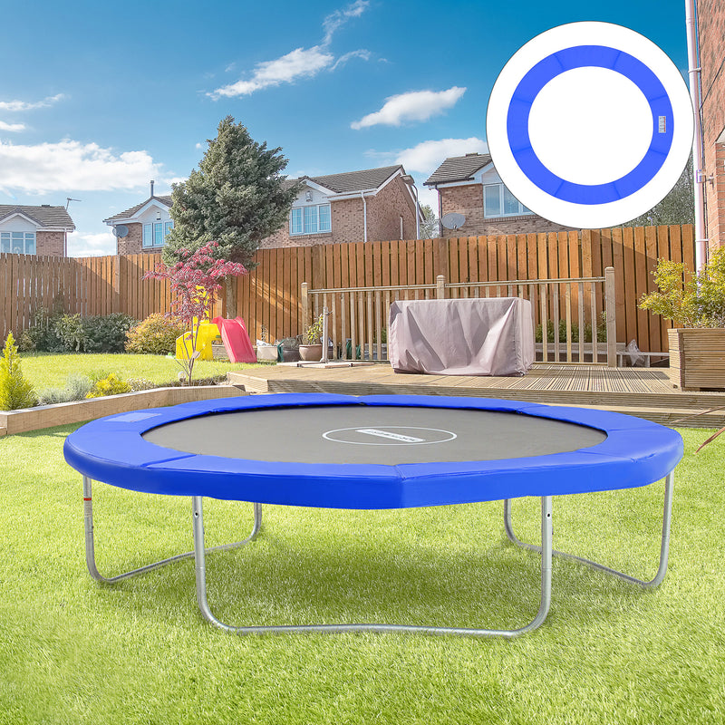 Copertura per Trampolino Elastico Giardino in PVC Blu Ø244 cm 