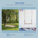 Altalena da Giardino per Bambini con Corda in Canapa Regolabile e Legno 