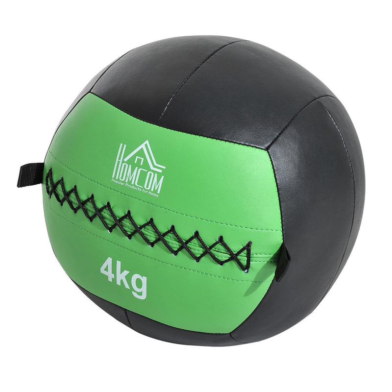 Palla Medica Wall Ball Crossfit 4kg Ø35 cm Nero-verde 