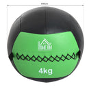 Palla Medica Wall Ball Crossfit 4kg Ø35 cm Nero-verde 