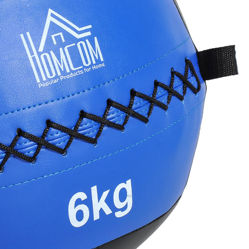 Palla Medica Crossfit Wall Ball 6kg Ø35 cm Nero-blu 