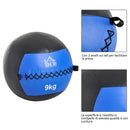 Palla Medica Crossfit Wall Ball 9kg Ø35 cm Nero-Blu 