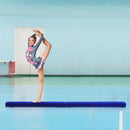 Trave da Ginnastica per Allenamento Imbottita in Legno Blu 240x10x6.5 cm 