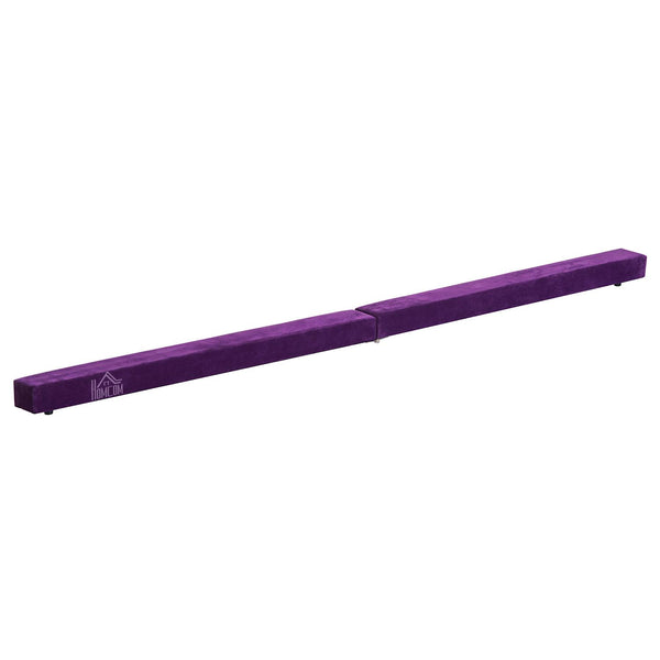 sconto Poutre de gymnastique rembourrée en bois violet 240x10x6,5 cm