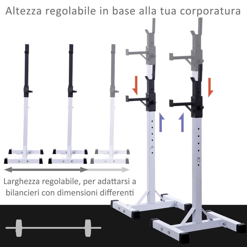 Supporto Bilanciere Porta Manubri per Pesistica Max 200kg 
