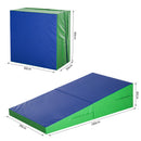 Materasso Training Pieghevole per Fitness Ginnastica Artistica Blu verde 180x90x40 cm 