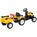 Trattore a Pedali con Rimorchio Giallo e Nero 123x42x51 cm 