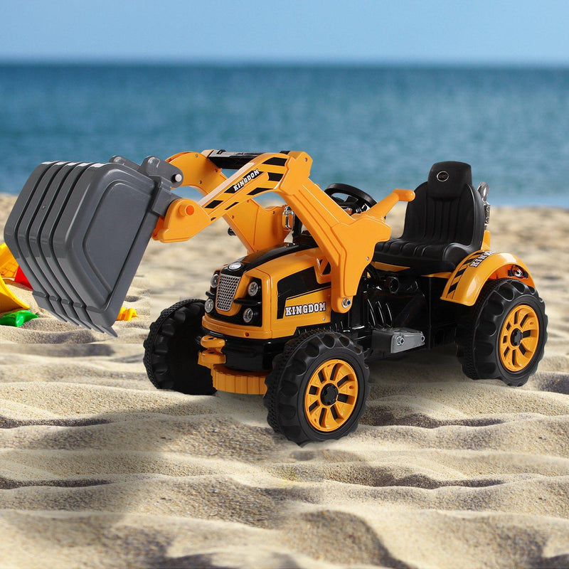 Escavatore Elettrico per Bambini 6V Giallo e Nero 