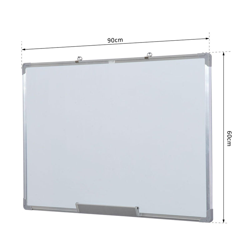 Lavagna Magnetica da parete 90x60 cm in alluminio Bianco 