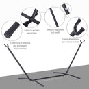 Supporto Struttura Portante per Amaca Regolabile Max 150Kg Nero 280x120x110 cm 