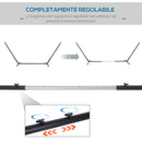 Supporto Struttura Portante per Amaca Regolabile Max 150 Kg Nero 308-380x108x120 cm 