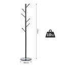 Appendiabiti Attaccapanni da Terra in Acciaio Nero 35x35x176 cm 