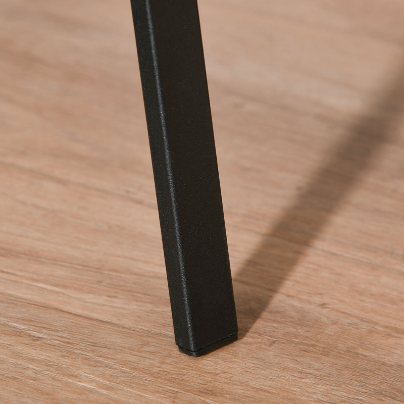 Appendiabiti da Terra Attaccapanni in Metallo e Legno Nero 45x45x180 cm 