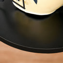 Appendiabiti da Terra Attaccapanni in Metallo e Legno Nero 45x45x180 cm 