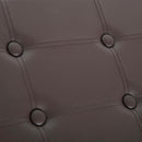 Panchina Ingresso con Appendiabiti in Metallo Imbottita Marrone 72.5x35x180 cm 