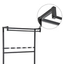 Panchina Ingresso con Appendiabiti in Metallo Imbottita Marrone 72.5x35x180 cm 