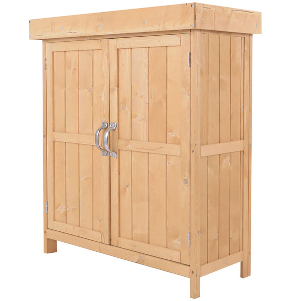 online Armoire à outils de jardin 2 étagères en bois 74x43x88 cm
