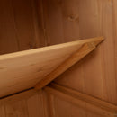 Armadio Porta Attrezzi da Giardino 2 Ripiani in Legno 74x43x88 cm 