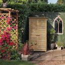 Armadio Porta Attrezzi da Giardino Impermeabile 3 Ripiani in Legno 87x46.5x160 cm 