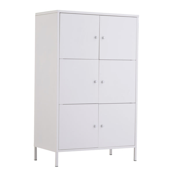 Classeur de bureau 3 étagères en métal blanc 65x36x105 cm online