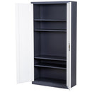 Armadio Portadocumenti da Ufficio in Acciaio Laminato Bianco 90x40x180 cm 