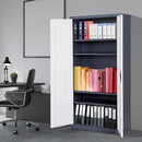 Armadio Portadocumenti da Ufficio in Acciaio Laminato Bianco 90x40x180 cm 