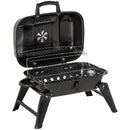 Barbecue a Carbone Carbonella Portatile Pieghevole in Ferro Nero 
