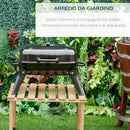 Barbecue a Carbone Carbonella Portatile Pieghevole in Ferro Nero 