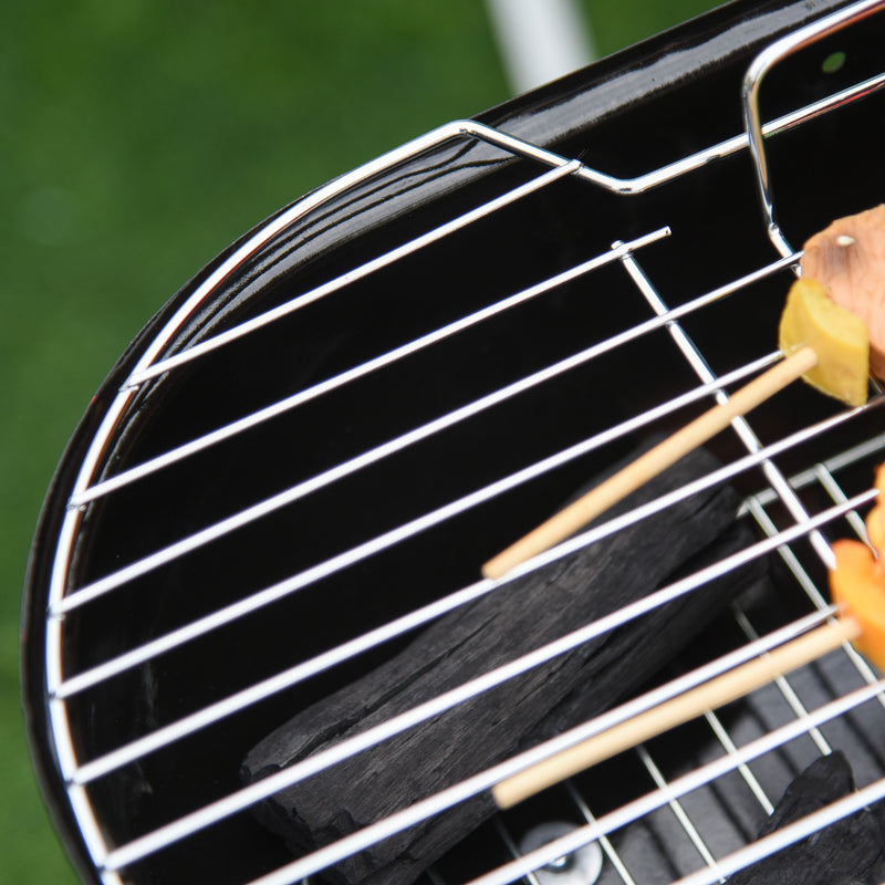 Barbecue a Carbone Carbonella con Coperchio e Ruote 