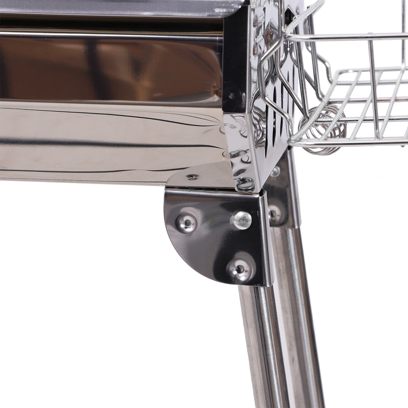 Barbecue a Carbone Carbonella Pieghevole Portatile in Acciaio 