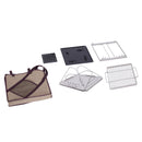 Barbecue a Carbone Carbonella e Legna Portatile in Acciaio Inox 