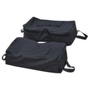 Set 2 Pezzi Base per Ombrellone da Giardino Ø36 Riempibile 25 Kg Tessuto Oxford Nero 50x50x18 cm 