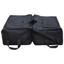 Set 2 Pezzi Base per Ombrellone da Giardino Ø36 Riempibile 25 Kg Tessuto Oxford Nero 50x50x18 cm 