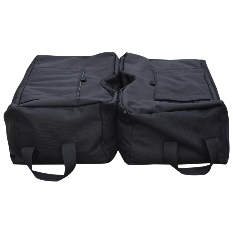 Set 2 Pezzi Base per Ombrellone da Giardino Ø36 Riempibile 25 Kg Tessuto Oxford Nero 50x50x18 cm 